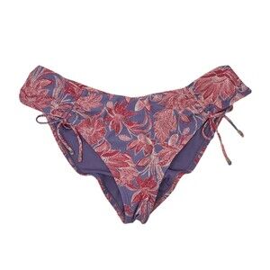 NEW Swimsuit bottoms sz XL 16/18 pink floral cheeky ties womens bathing suit